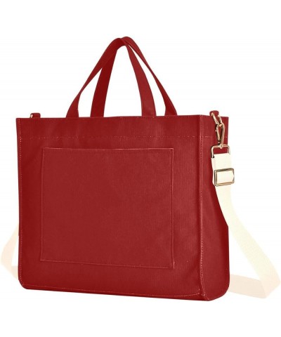 Light Salmon Nurse Tote Bag Small Handbag Work Bag for Women Corduroy Tote Bag Fashion Crossbody Bag Maroon $11.47 Totes