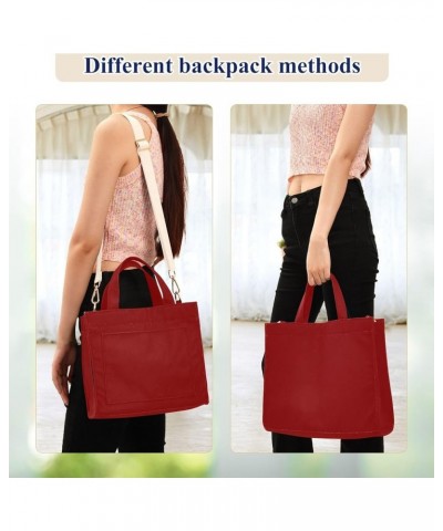 Light Salmon Nurse Tote Bag Small Handbag Work Bag for Women Corduroy Tote Bag Fashion Crossbody Bag Maroon $11.47 Totes