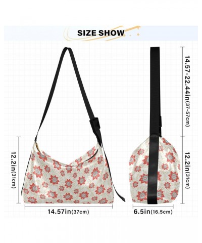 Red Tropical Flowers Women Over The Shoulder Bags Waterproof Womens Crossbody Sling Bag Side Bag $19.46 Hobo Bags