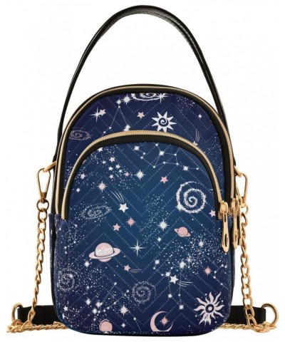 Space Galaxy Crossbody Bags for Women Small Purse Chain Shoulder Bag Hand Bag for Work Travel Gifts $15.59 Shoulder Bags