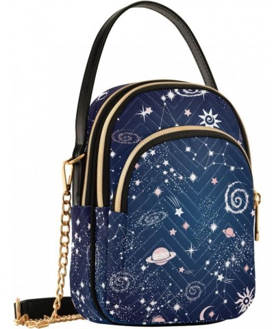 Space Galaxy Crossbody Bags for Women Small Purse Chain Shoulder Bag Hand Bag for Work Travel Gifts $15.59 Shoulder Bags