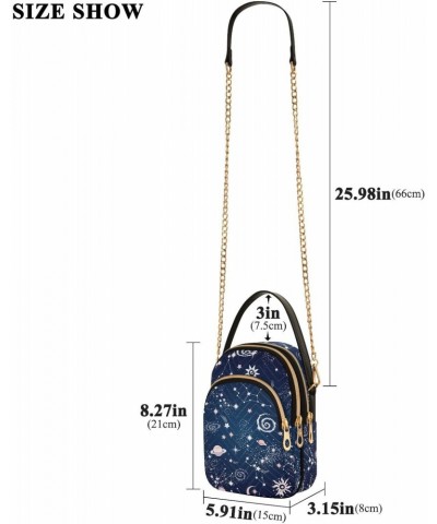 Space Galaxy Crossbody Bags for Women Small Purse Chain Shoulder Bag Hand Bag for Work Travel Gifts $15.59 Shoulder Bags