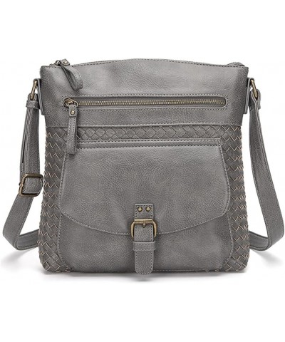 Shoulder Bag for Women Hobo Crossbody Purse Leather Tote Handbag Roomy Messenger Satchel for Work Daily Travel Gray $41.49 Totes