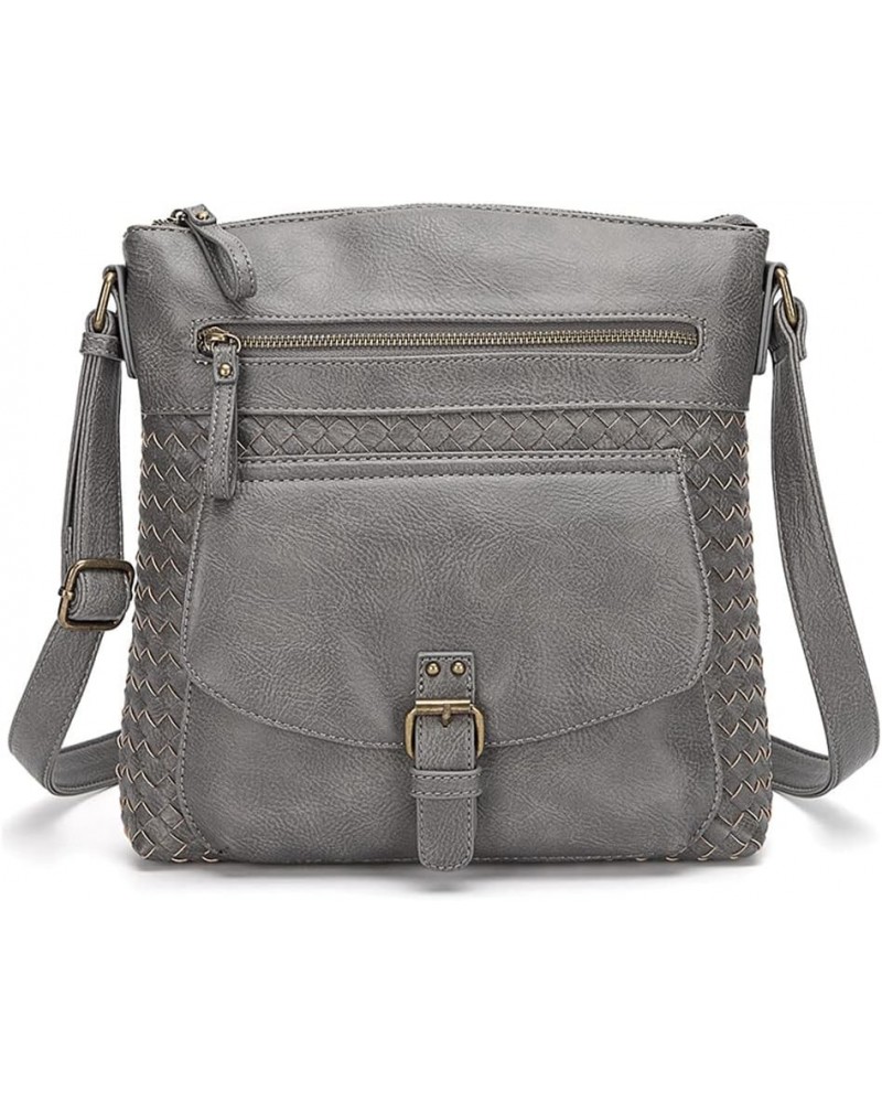 Shoulder Bag for Women Hobo Crossbody Purse Leather Tote Handbag Roomy Messenger Satchel for Work Daily Travel Gray $41.49 Totes