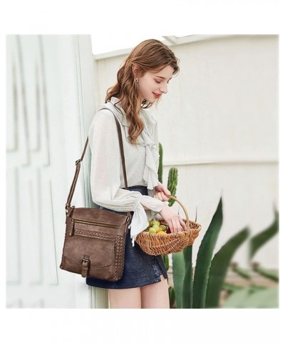 Shoulder Bag for Women Hobo Crossbody Purse Leather Tote Handbag Roomy Messenger Satchel for Work Daily Travel Gray $41.49 Totes