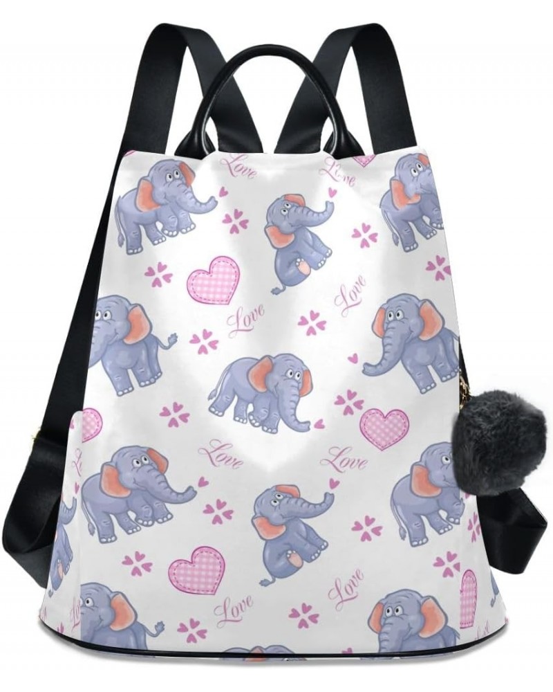 Backpack Purse for Women Fashion Travel Anti-theft Cartoon Elephant Print Daypack Casual Shoulder Bag Medium Size $23.93 Back...