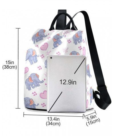 Backpack Purse for Women Fashion Travel Anti-theft Cartoon Elephant Print Daypack Casual Shoulder Bag Medium Size $23.93 Back...