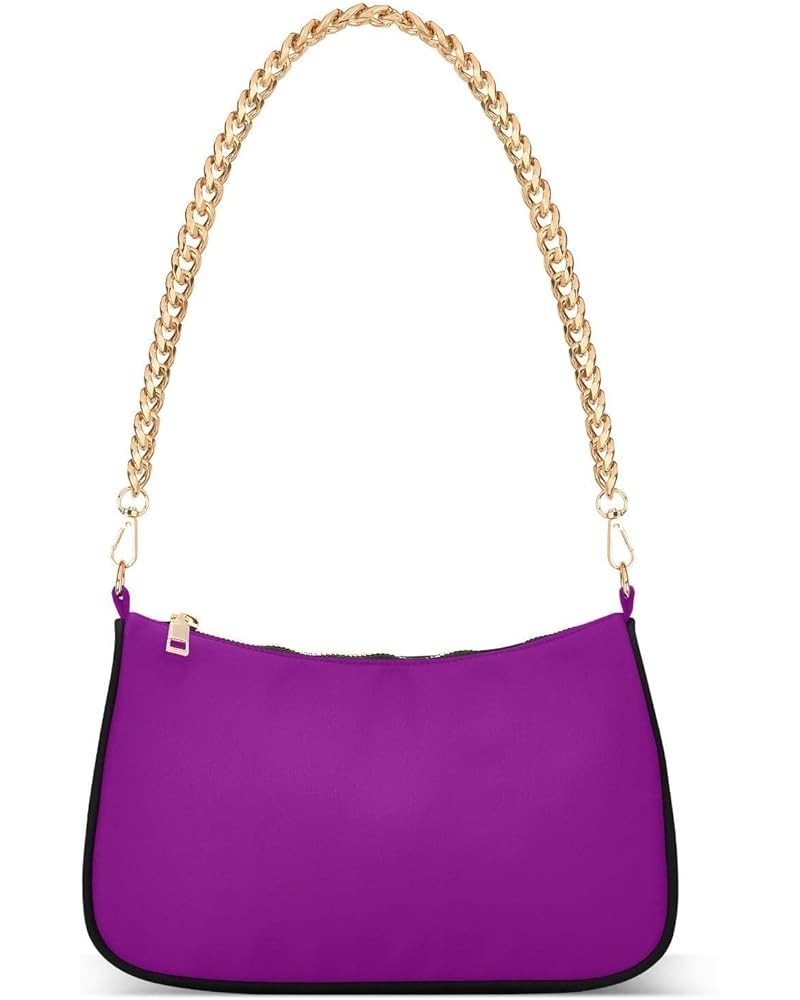 Crimson Shoulder Bag Gift for Women Cute Tote Handbag with Zipper Closure Purple $15.00 Handbags