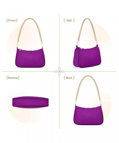 Crimson Shoulder Bag Gift for Women Cute Tote Handbag with Zipper Closure Purple $15.00 Handbags