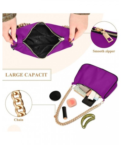 Crimson Shoulder Bag Gift for Women Cute Tote Handbag with Zipper Closure Purple $15.00 Handbags