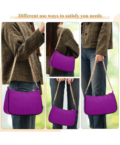 Crimson Shoulder Bag Gift for Women Cute Tote Handbag with Zipper Closure Purple $15.00 Handbags