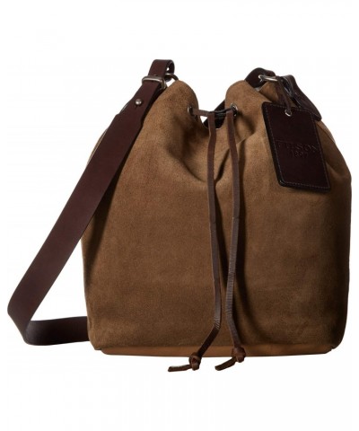 Rugged Suede Crossbody Bucket Bag Canteen Brown One Size $199.80 Crossbody Bags