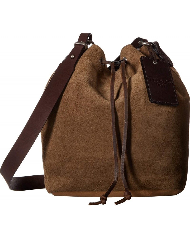 Rugged Suede Crossbody Bucket Bag Canteen Brown One Size $199.80 Crossbody Bags