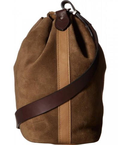 Rugged Suede Crossbody Bucket Bag Canteen Brown One Size $199.80 Crossbody Bags