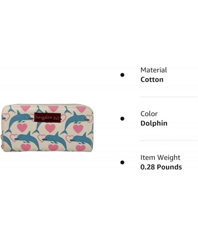 Zip Around Wallet Dolphin $16.49 Wallets