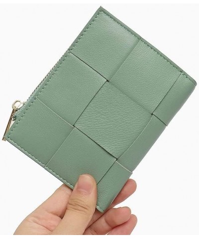 Zero Wallet Bifold Short Coin Purse Woven Functional Fashion Women Genuine Leather Wallet Female Chic Small Multi Money Billf...