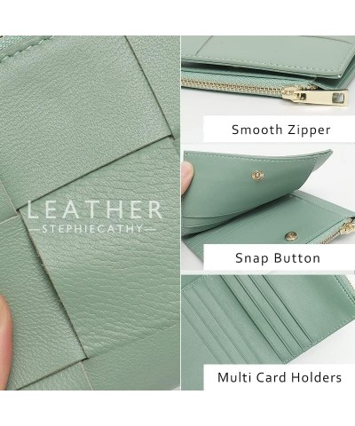 Zero Wallet Bifold Short Coin Purse Woven Functional Fashion Women Genuine Leather Wallet Female Chic Small Multi Money Billf...