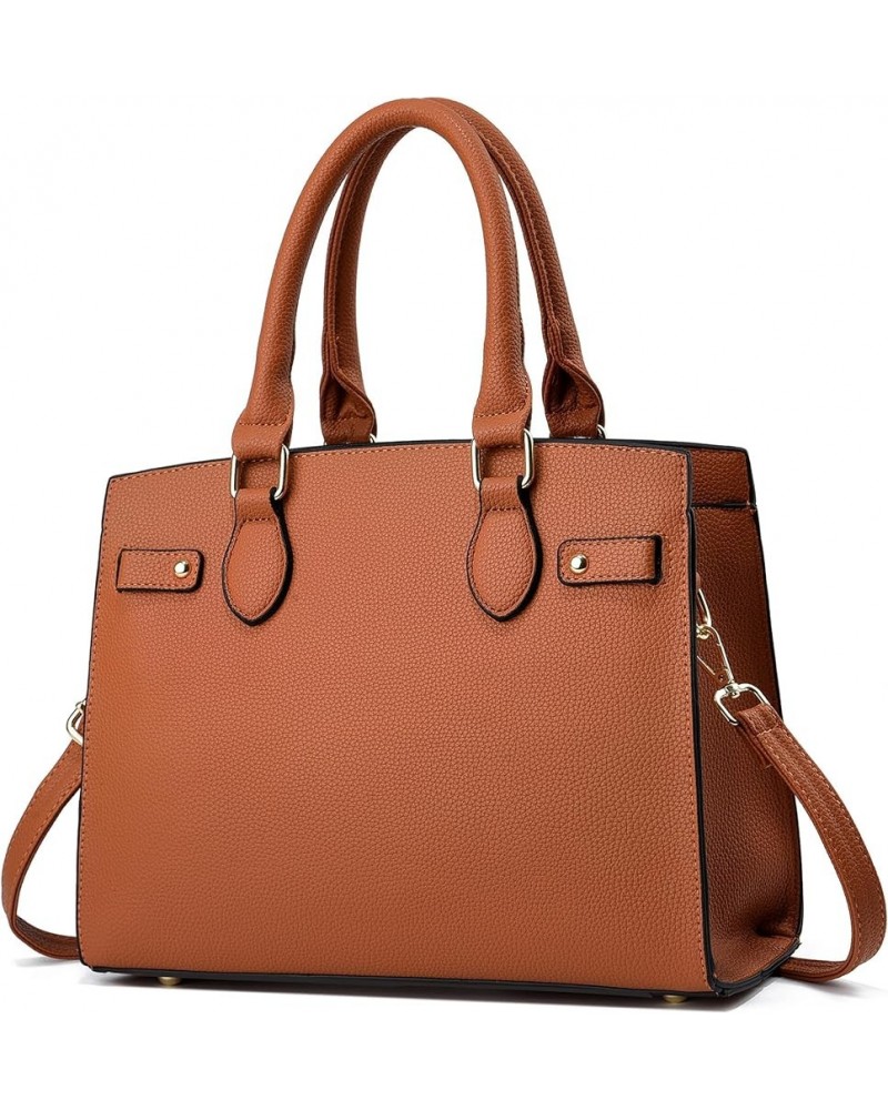 Purses and Handbags for Women Satchel Fashion Ladies Top Handle Shoulder Tote Bags Brown $21.03 Totes