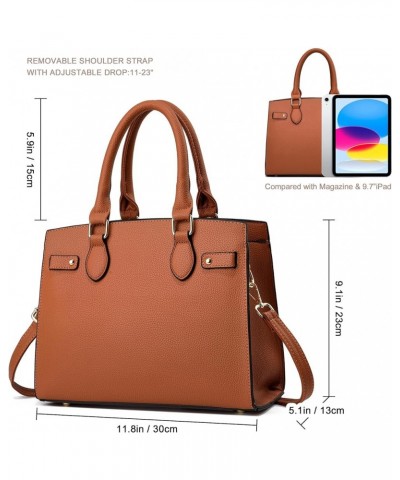 Purses and Handbags for Women Satchel Fashion Ladies Top Handle Shoulder Tote Bags Brown $21.03 Totes