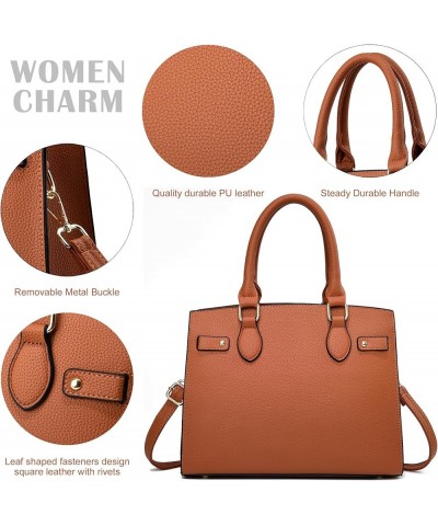 Purses and Handbags for Women Satchel Fashion Ladies Top Handle Shoulder Tote Bags Brown $21.03 Totes