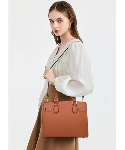 Purses and Handbags for Women Satchel Fashion Ladies Top Handle Shoulder Tote Bags Brown $21.03 Totes