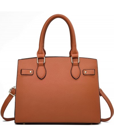 Purses and Handbags for Women Satchel Fashion Ladies Top Handle Shoulder Tote Bags Brown $21.03 Totes