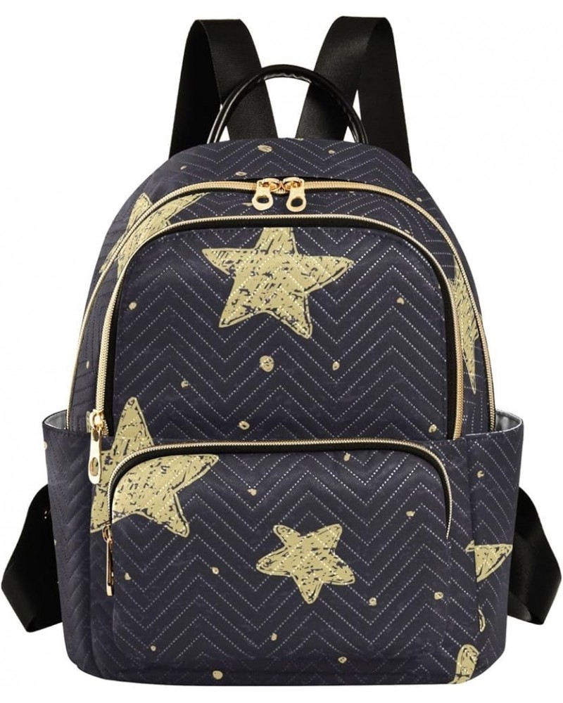 Blue Stars Women's Backpack Wallet Casual Small Backpack Fashion Women's Travel Bag School Backpack Color209 Small $17.35 Bac...