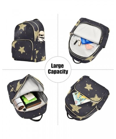 Blue Stars Women's Backpack Wallet Casual Small Backpack Fashion Women's Travel Bag School Backpack Color209 Small $17.35 Bac...