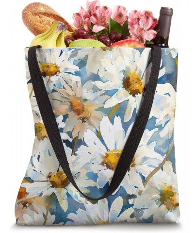 Floral Daisy Watercolor Painting, Flower For Women and Girls Tote Bag $9.60 Totes