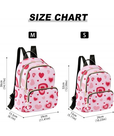 Pink Valentine¡¯s Day Mini Backpack Purse for Women, Love Heart Travel Backpack Fashion Backpack Lightweight Shoulder Bag Sma...