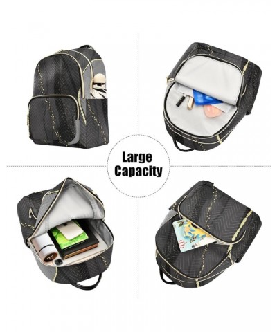 Backpack Purse for Women Ink Style Marble Artistic, Mini Fashion Backpack Lightweight Casual Daypack Shoulder Bag Travel Back...