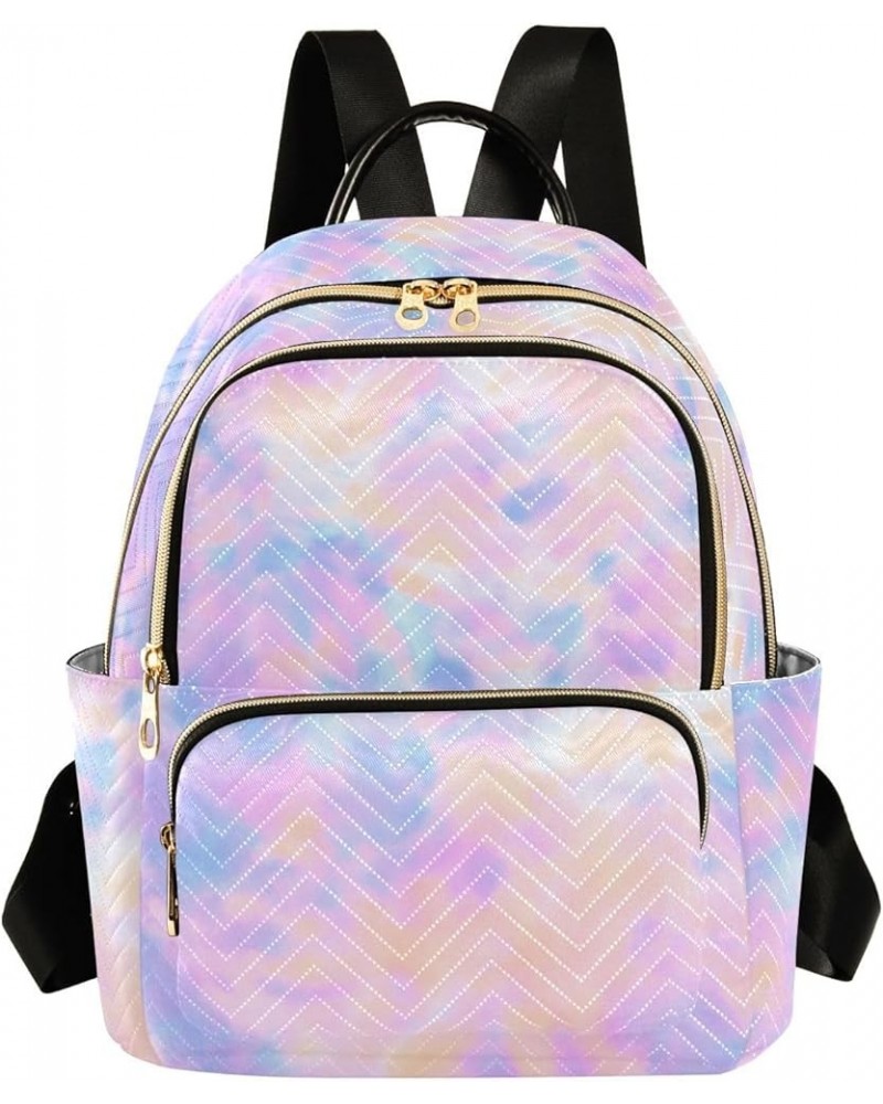 Pink and Purple Tie Dye Small Backpack Purse for Women Travel Bag Fashion Daypack Back Pack Shoulder Bag Multicolor Small $15...