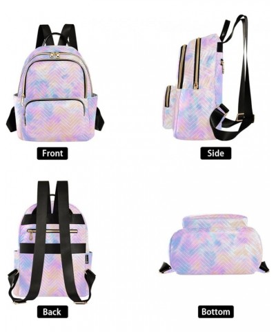 Pink and Purple Tie Dye Small Backpack Purse for Women Travel Bag Fashion Daypack Back Pack Shoulder Bag Multicolor Small $15...