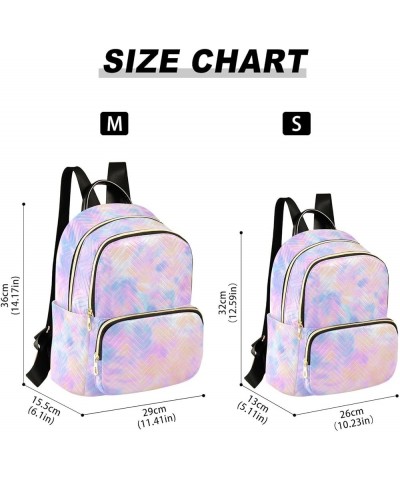 Pink and Purple Tie Dye Small Backpack Purse for Women Travel Bag Fashion Daypack Back Pack Shoulder Bag Multicolor Small $15...