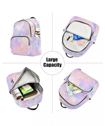 Pink and Purple Tie Dye Small Backpack Purse for Women Travel Bag Fashion Daypack Back Pack Shoulder Bag Multicolor Small $15...