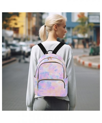 Pink and Purple Tie Dye Small Backpack Purse for Women Travel Bag Fashion Daypack Back Pack Shoulder Bag Multicolor Small $15...