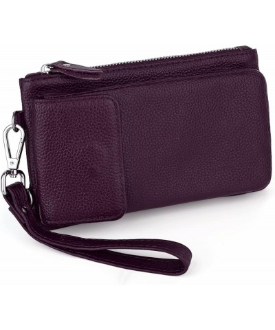 Genuine Leather Crossbody Cell Phone Bag for Women Wristlet Wallet Purse Card Cash Holder 0588 Grey $14.08 Crossbody Bags