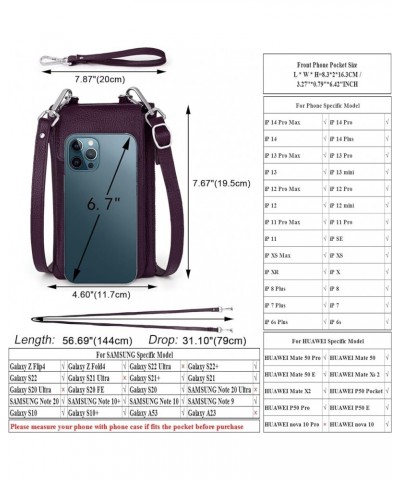 Genuine Leather Crossbody Cell Phone Bag for Women Wristlet Wallet Purse Card Cash Holder 0588 Grey $14.08 Crossbody Bags