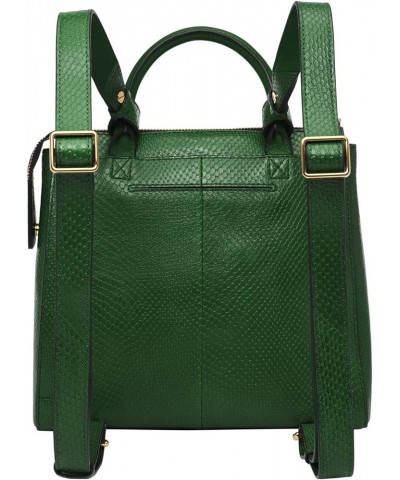 Women's Parker Leather Convertible Backpack Purse Handbag for Women Green Python $40.18 Backpacks