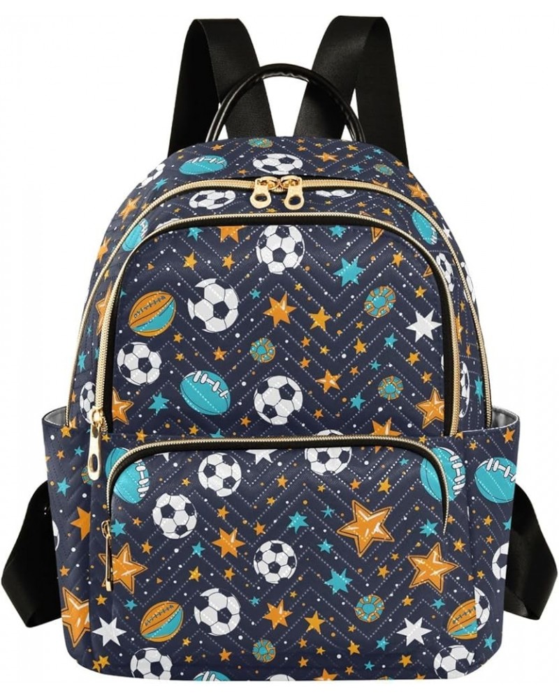 Ball and Star Fashion Backpack Purse for Women, Casual Daypacks, Ladies Gift for Traveling Hiking Multicolor Medium $19.94 Ba...