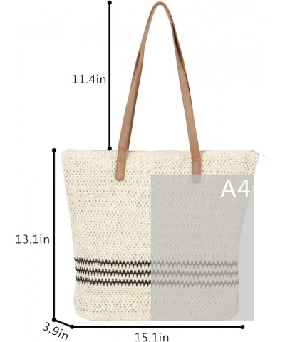 Fashion Handbags Women Woven Straw Bag Summer Beach Tote Purse Y-delicate $9.66 Totes