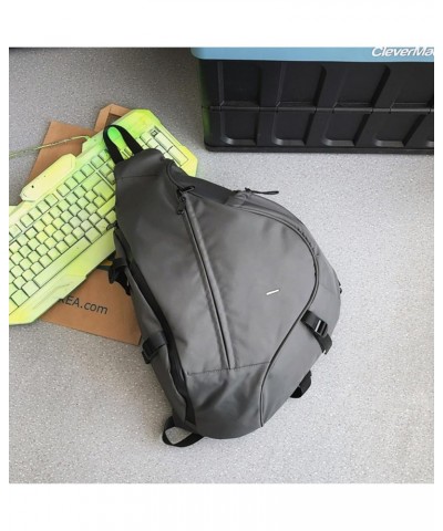 Large Sling Bag for Men Women Nylon Chest Bag Casual Sling Crossbody Shoulder Bag Gray $28.80 Backpacks