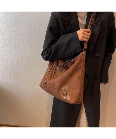 Crossbody Purse Hobo Bag Leather Tote Bag Aesthetic Y2k Purse Y2k Bag Crossbody Bags for Women Trendy (Black,Large) Coffee $2...