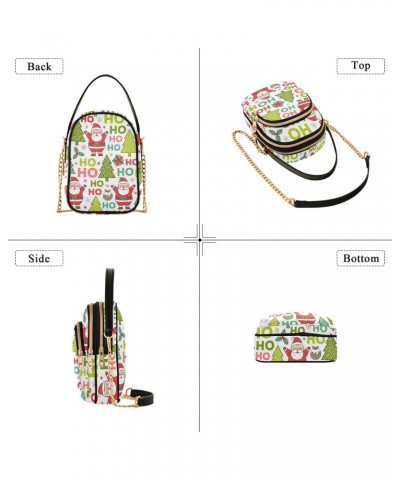 Christmas Tree Flower Multi Pockets Crossbody Bags for Women Zip Cell Phone Purse Wallet Bag with Detachable Shoulder Strap T...