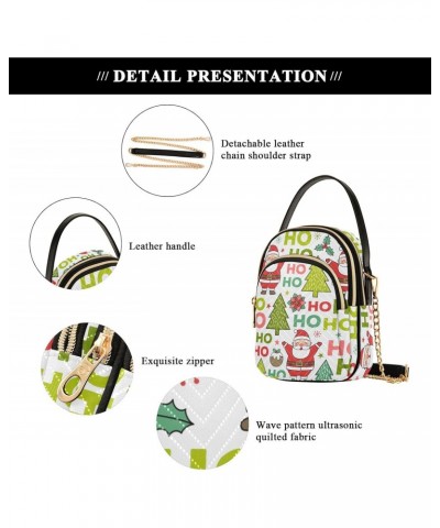 Christmas Tree Flower Multi Pockets Crossbody Bags for Women Zip Cell Phone Purse Wallet Bag with Detachable Shoulder Strap T...