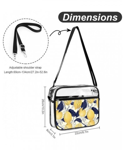 Fun Concept Clear Crossbody Shoulder Purse Bag for Men Women, Stadium Clear Messenger Bag Style-1 $12.50 Crossbody Bags