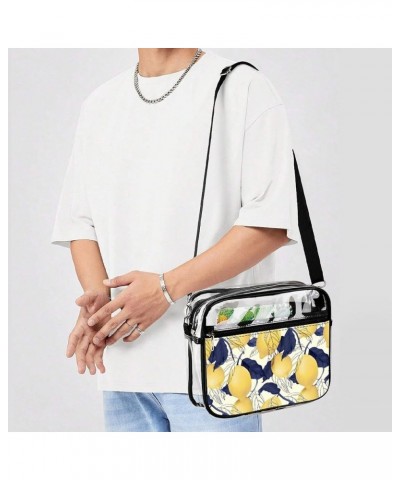 Fun Concept Clear Crossbody Shoulder Purse Bag for Men Women, Stadium Clear Messenger Bag Style-1 $12.50 Crossbody Bags