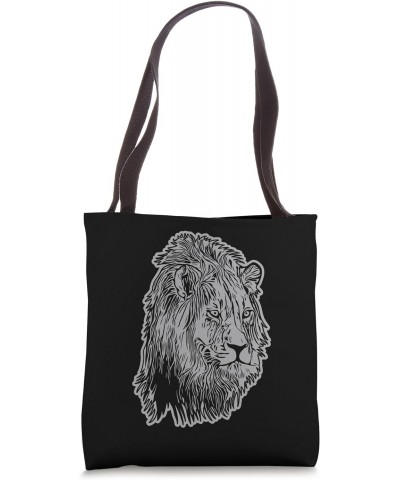 Lion Africa predator print head wildlife nature wild animal Tote Bag $11.97 Totes