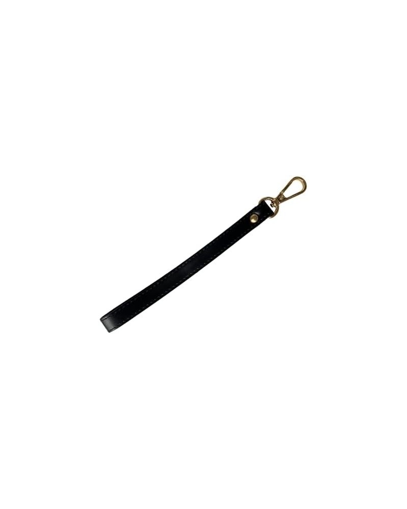 Replacement Black Leather Wrist Strap for Clutch, Purse or Pouch with Gold Buckle $6.75 Clutches