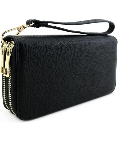 Replacement Black Leather Wrist Strap for Clutch, Purse or Pouch with Gold Buckle $6.75 Clutches